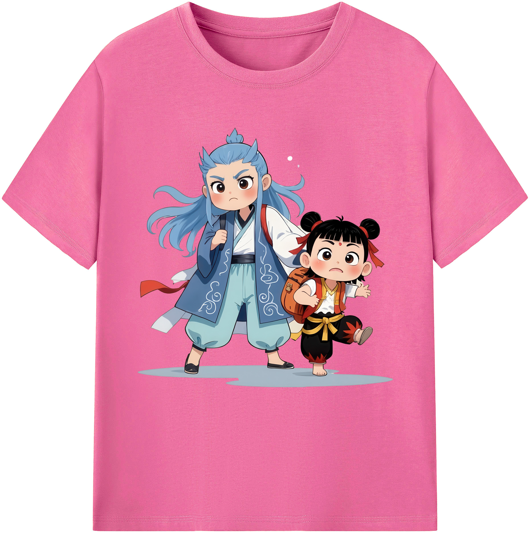 （画像用） Ne Zha 2 ナタ 魔童の大暴れ レディースカジュアルプリントTシャツ（綿100％）